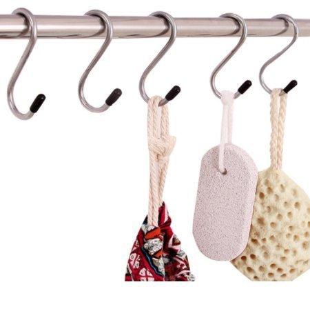 Heavy Duty S-shaped Stainless Steel Hanging Hooks - 5 Pcs