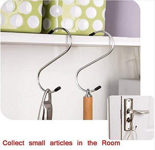 Heavy Duty S-shaped Stainless Steel Hanging Hooks - 5 Pcs
