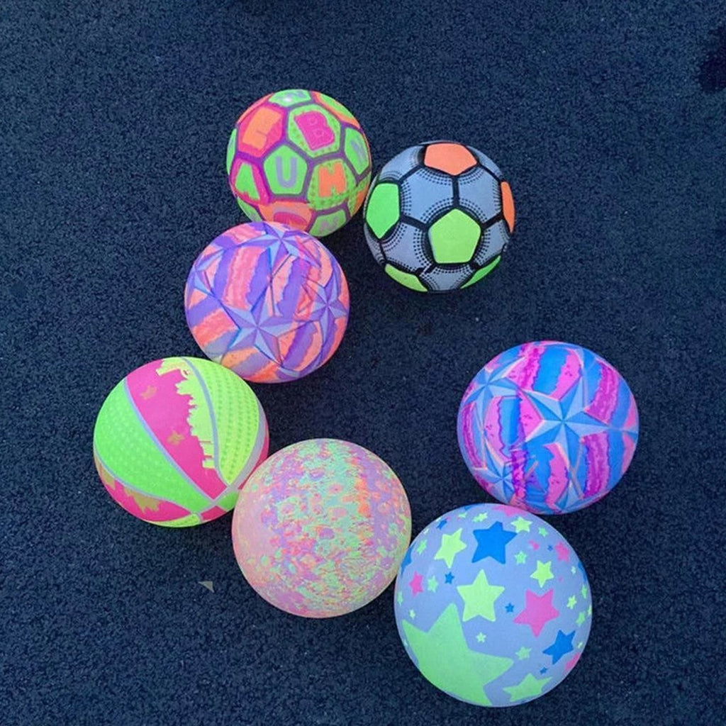 Bouncy Stress Reliever Fun Play Led Rubber Balls For Kids (1pc Only)