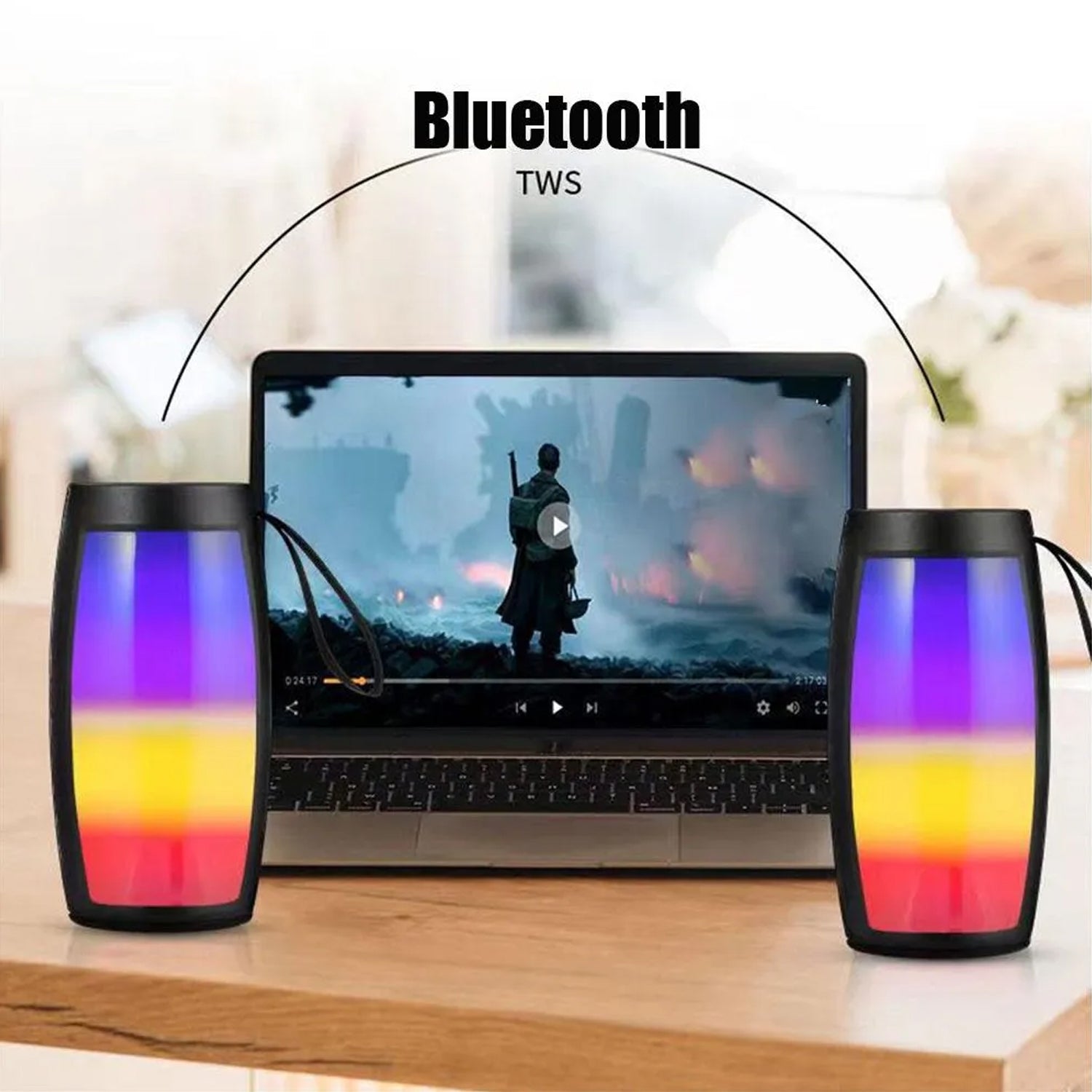 6063 Wireless Bluetooth Speaker Disco Light Speaker For Traveling  Party   Home  Office Use Best Speaker
