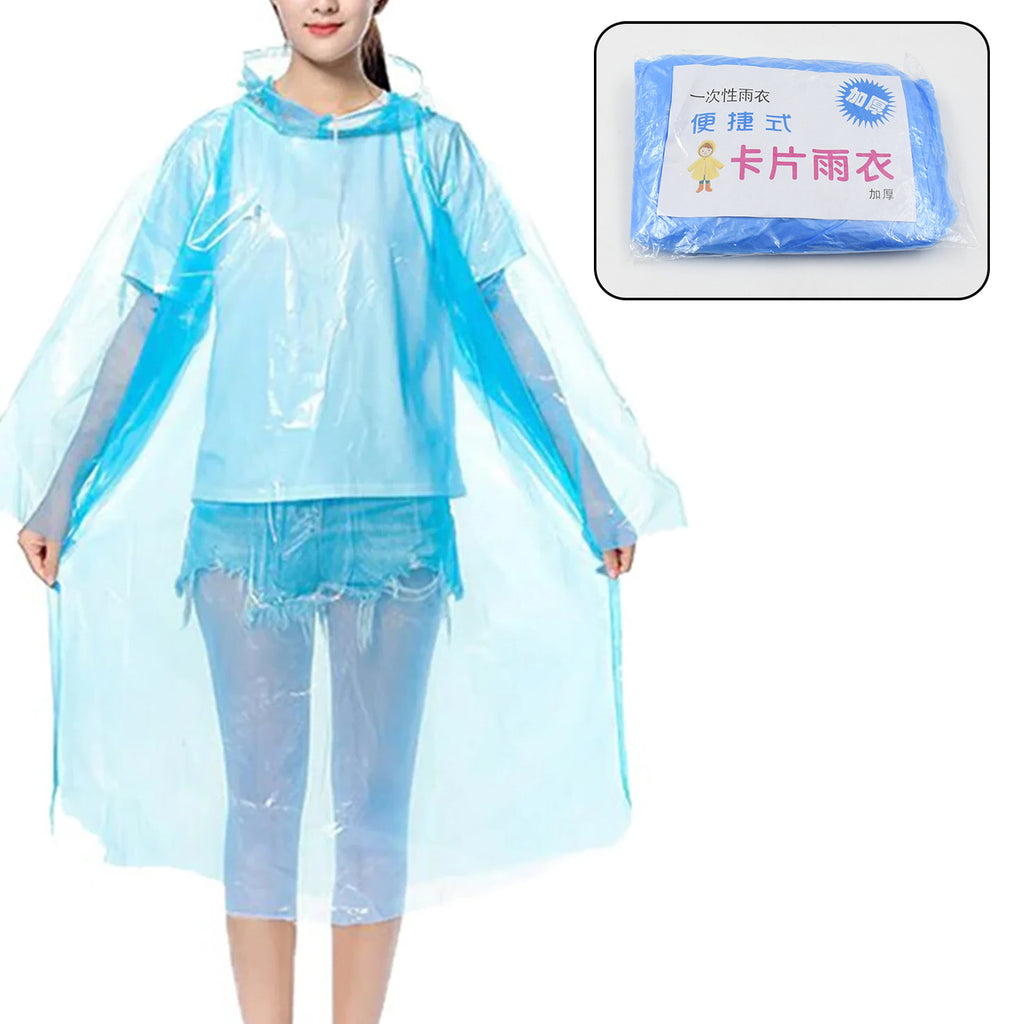 Plastic Pocket Sized Raincoat Reusable Free Size Raincoat