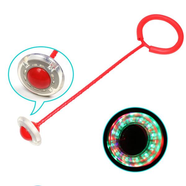 1665 Led Light Flashing Jumping Ring Ankle Skipping Jump Rope For Kids