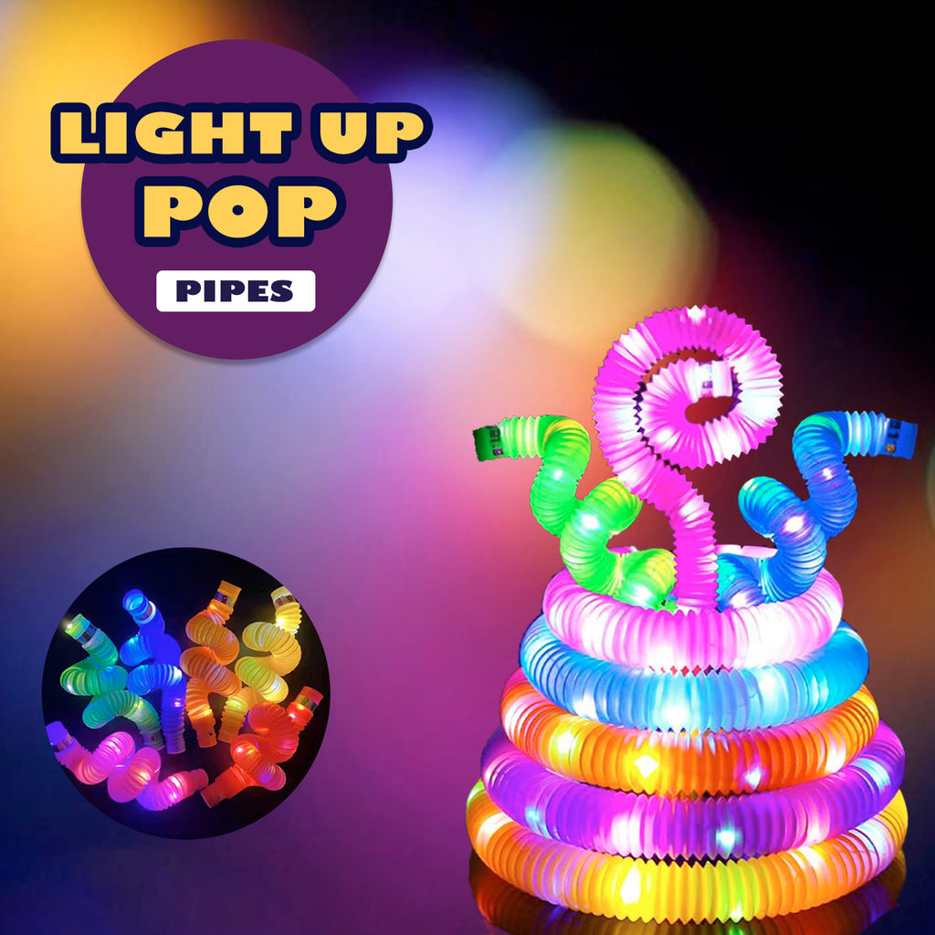 Mini Pop Tubes Colourful Tubes Sensory Toys Stretch Pipe Toy Fidget Tube Toys Pull Tubes Fidget Toys Sensory Stretch Tubes Fun Tubes For Autism Children Kids Adult Reduce Anxiety (Pack Of 12)