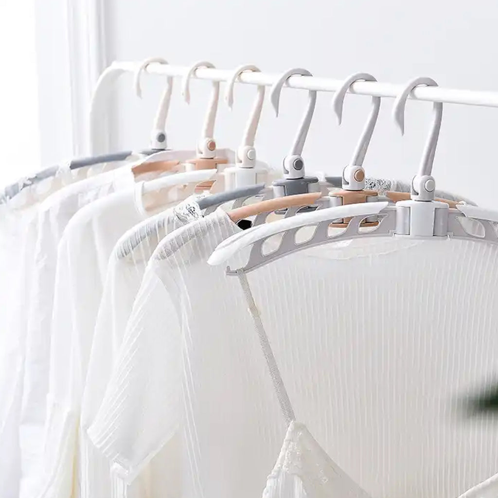 Portable Folding 360 Degree Rotating Clothes Hangers Travel Foldable  Adjustable Accessories Foldable Clothes Hangers Drying Rack For Travel (1 Pc)