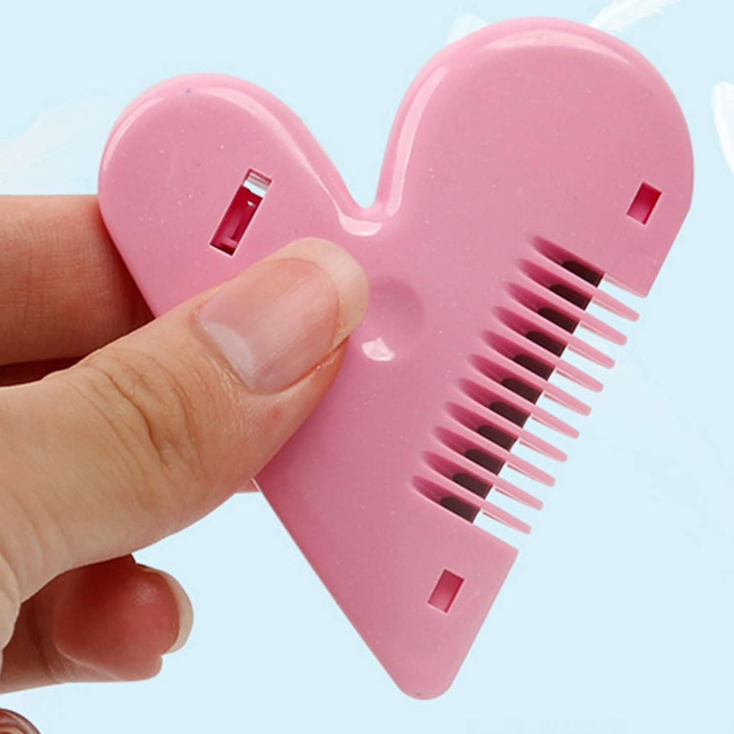 Heart Shape Plastic Hair Cutting Scissors For Baby Girls Lightweight Portable Hair Thinning Doubleedge Stainless Steel Convenient For Hair Cutting For Hair Thinning (1 Pc )