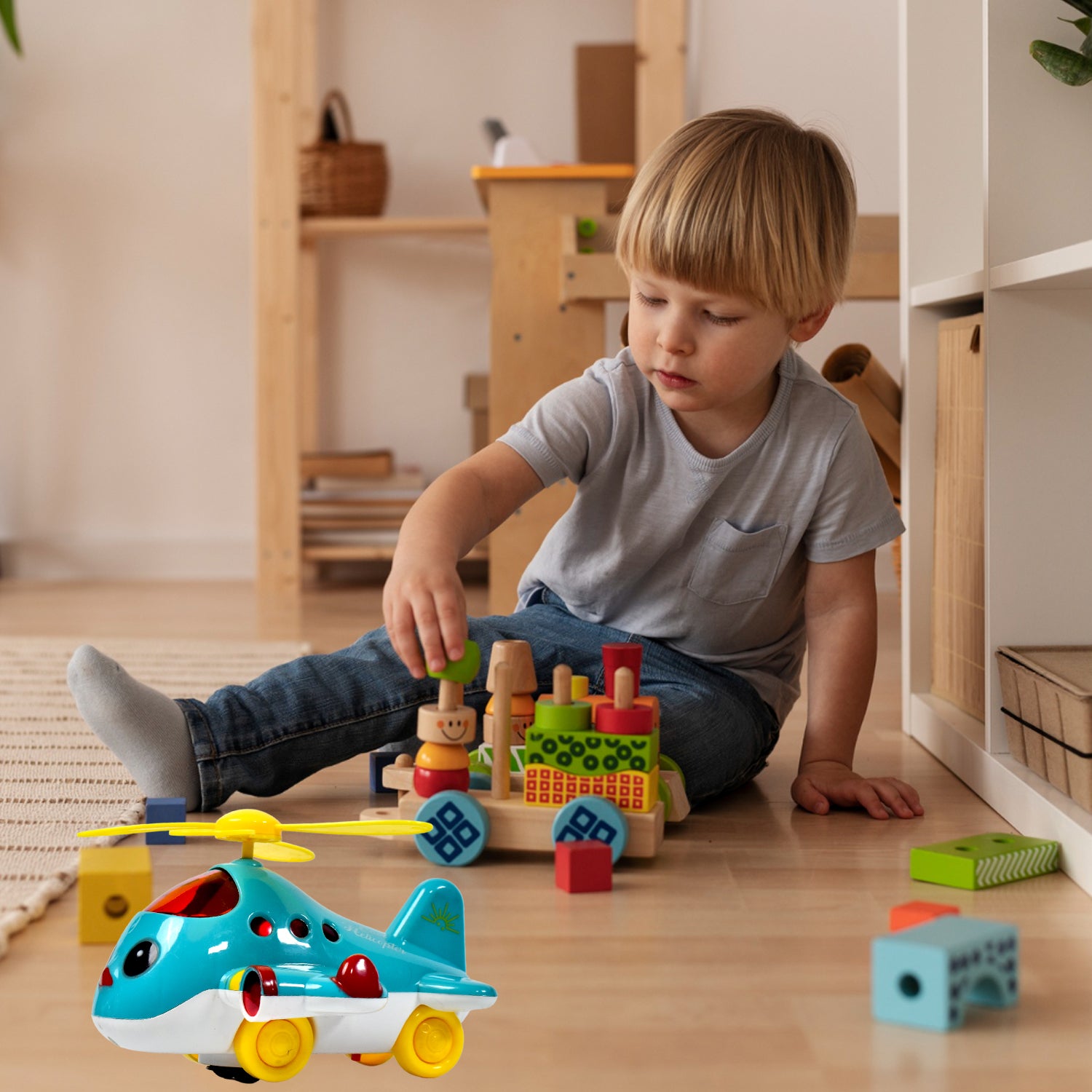 Helicopter Airplane Musical Toy Toddlers With Lights Electronic Moving Cool Aeroplane Baby Development Toys Plane For 6-18 Month Old Gift To Encourage Crawling