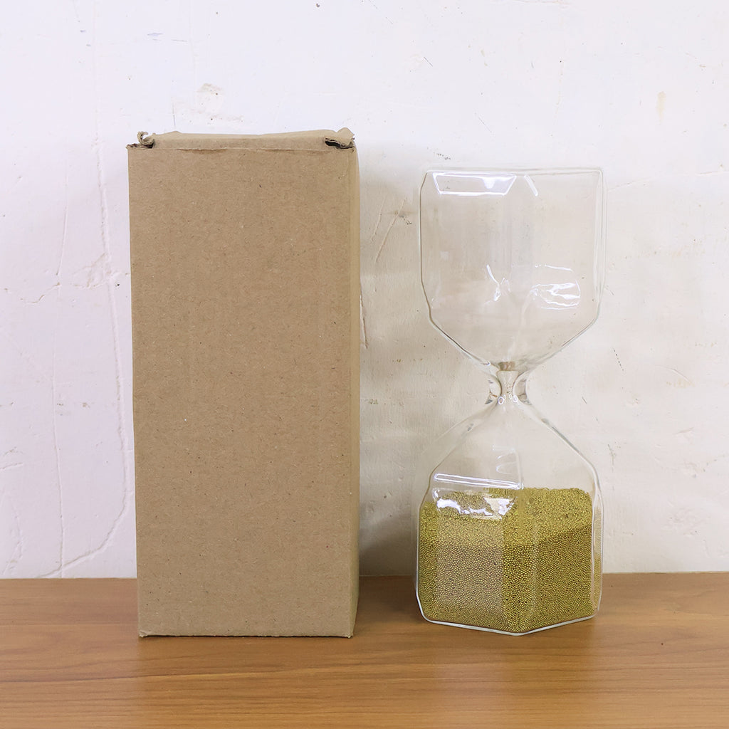 Faceted Glass Hourglass Sand Timer - (1 Pc  4 Minutes Approx Time)