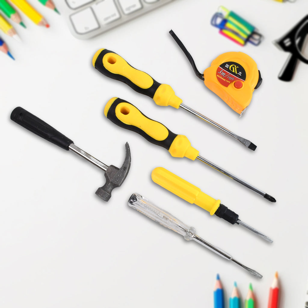 6 In 1 Hand Tool Kit Repair Home Screwdrivers Tool Kit With Tools Including Daily