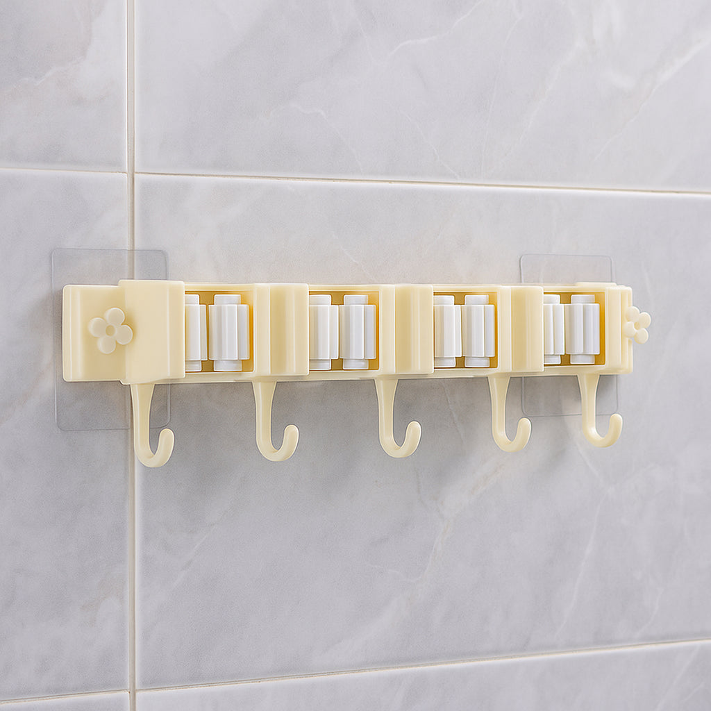Self-adhesive Wall-mount Broom  Mop Holder Rack