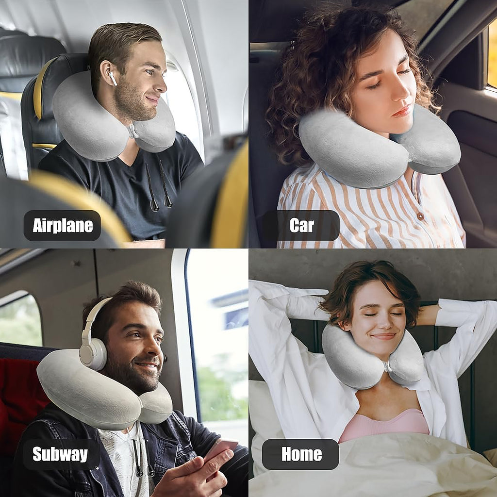 Soft Neck Pillow For Car Home Airplane Travel Travel Neck Pillow For Sleeping  Travel Essentials For Neck Restmultipurpose Comfortable Head Rest Neck Holder Pillow (1 Pc)