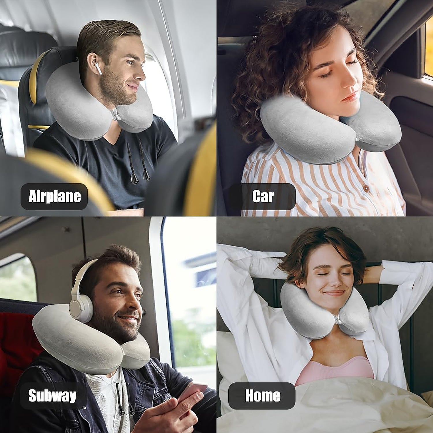 Soft Neck Pillow For Car Home Airplane Travel Travel Neck Pillow For Sleeping  Travel Essentials For Neck Restmultipurpose Comfortable Head Rest Neck Holder Pillow (1 Pc)
