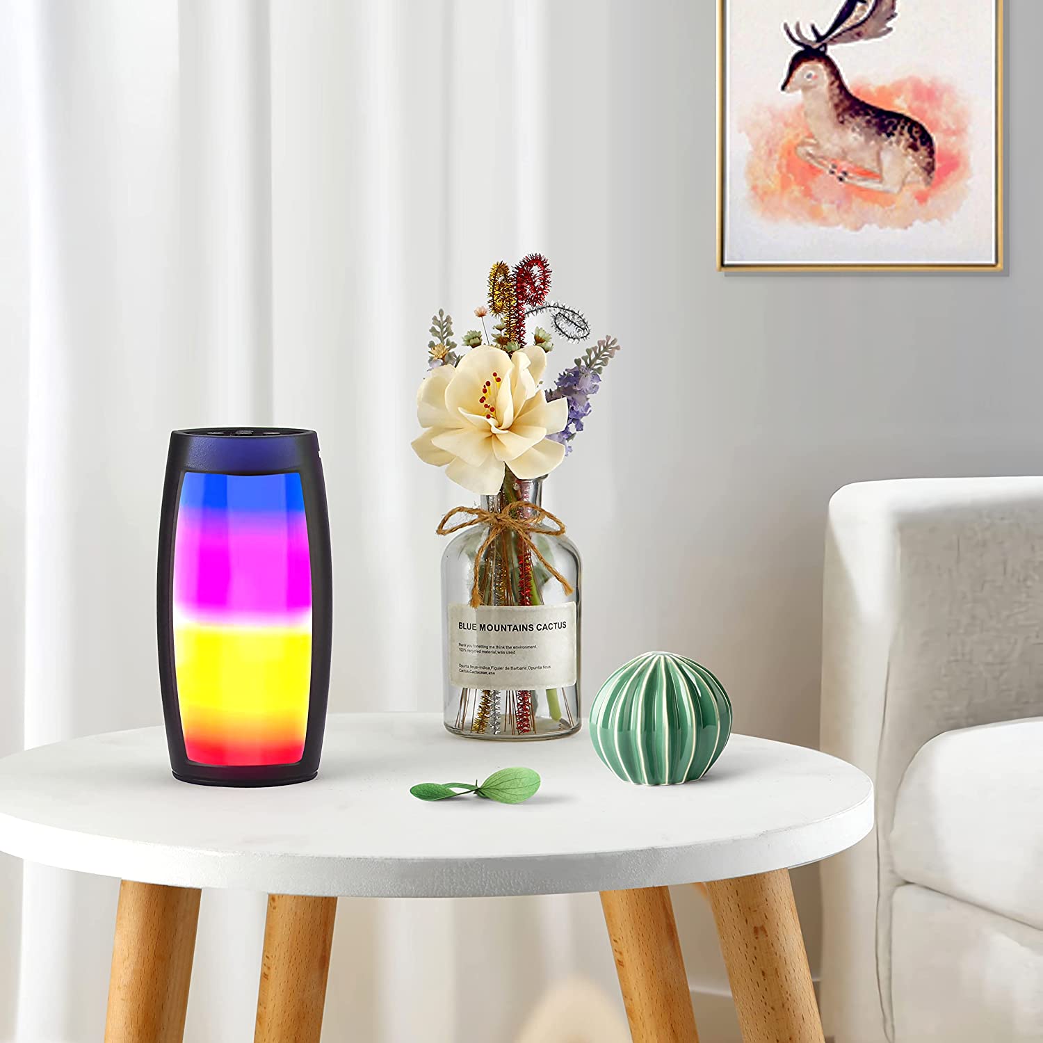 6063 Wireless Bluetooth Speaker Disco Light Speaker For Traveling  Party   Home  Office Use Best Speaker