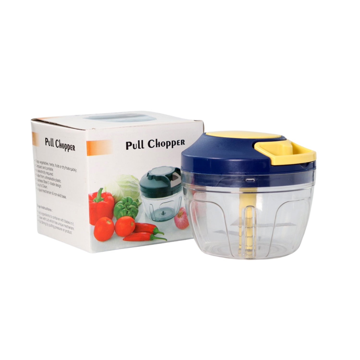 Chopper With 4 Blades For Effortlessly Chopping Vegetables And Fruits For Your Kitchen (650ml)