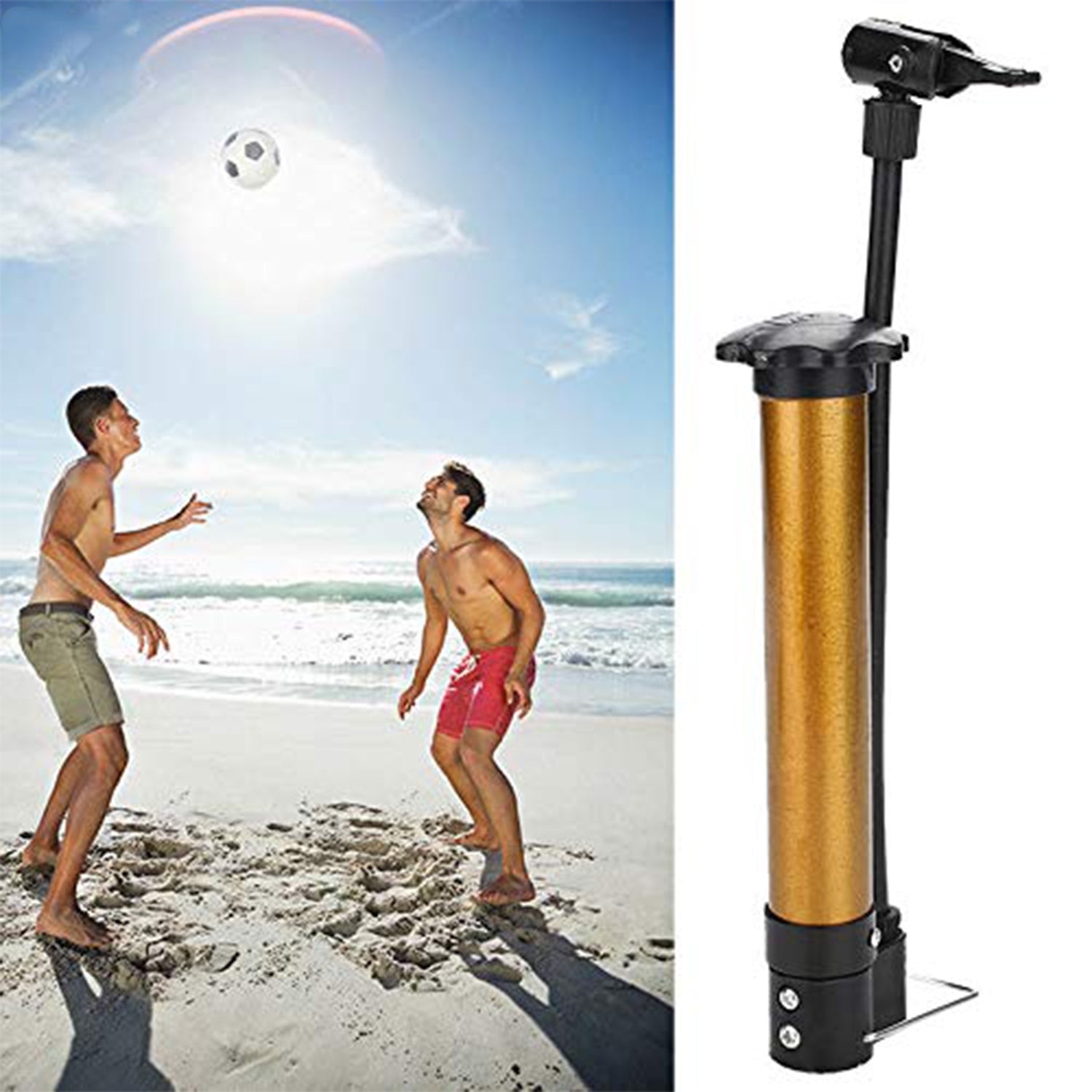 Mini Hand Air Ball Pump Metal Portable High Pressure Air Pump Mini Basketball Inflator For Balls Basketball Soccer Volleyball Football Inflatable And More (1 Pc)