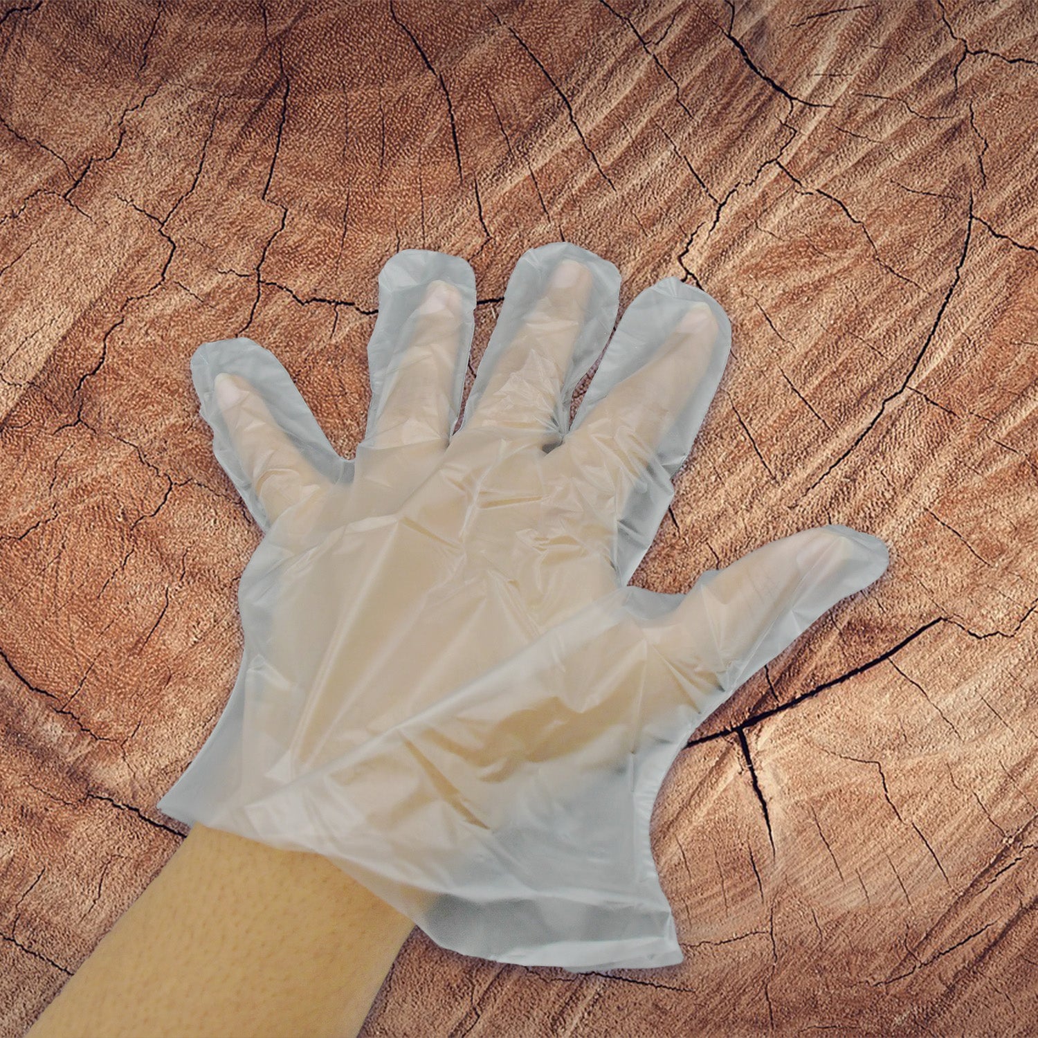 Large Size Plastic Transparent Disposable Clear Plastic Hand Gloves For Home Kitchen Hotels Hospitals Clinics Beauty Parlor Saloons (100 Pcs)