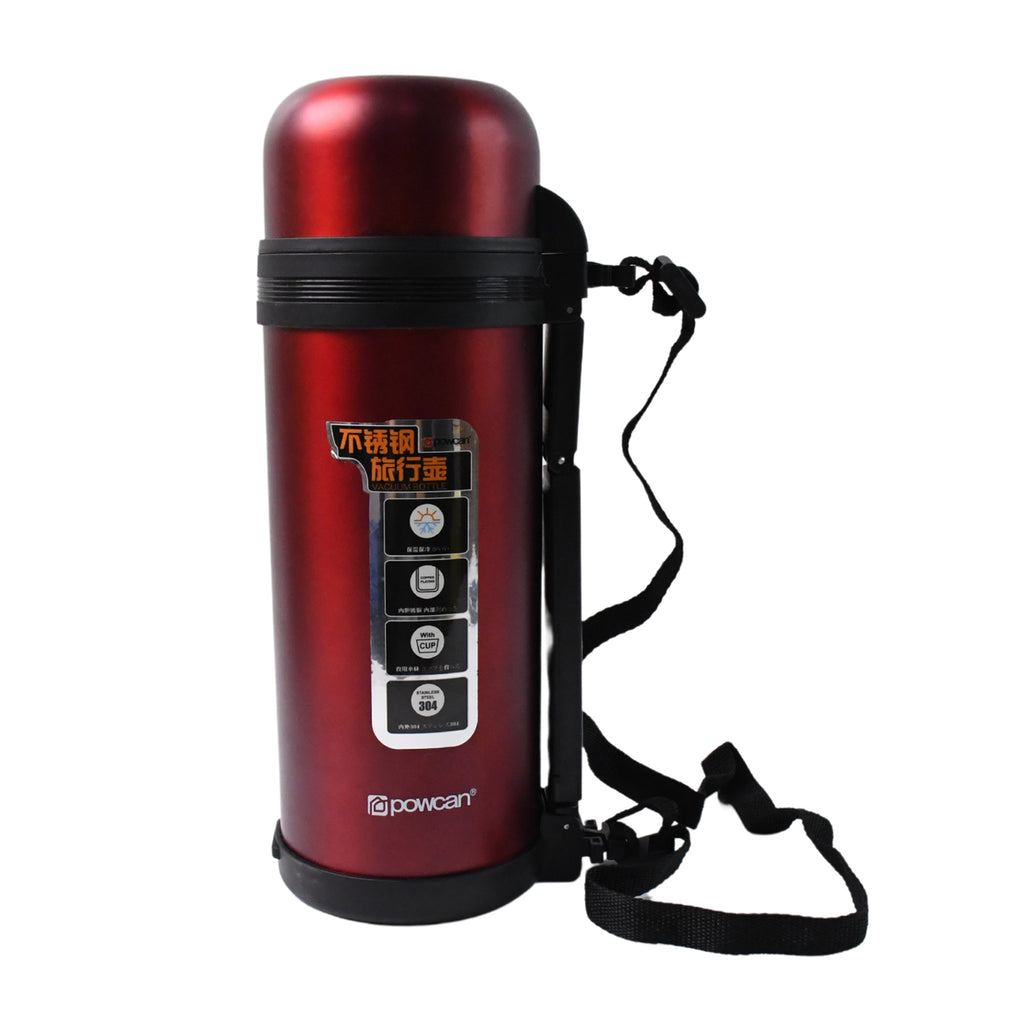 13039 Liter Stainless Steel Water Bottle With Straw Strap  Handle  Vacuum Insulated Thermos Flask Double-walled Coffee Thermos Flask Leak-proof Water Bottle For Sports Fitness Gym (1500ml)