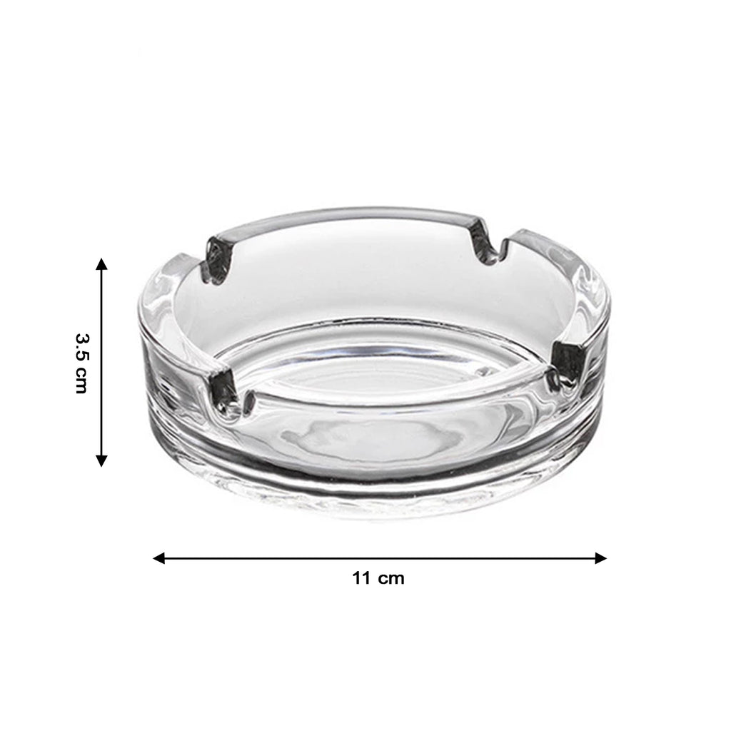 4061 Glass Classic Crystal Quality Cigar Cigarette Ashtray Round Tabletop For Home Office Indoor Outdoor Home Decor