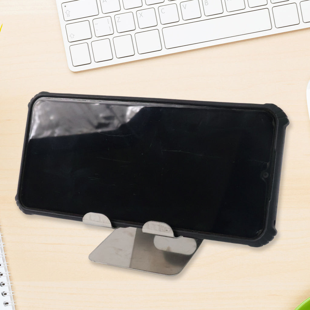 Stainless Steel Universal Mobile  Tablet Stand Holder - (1 Pc)