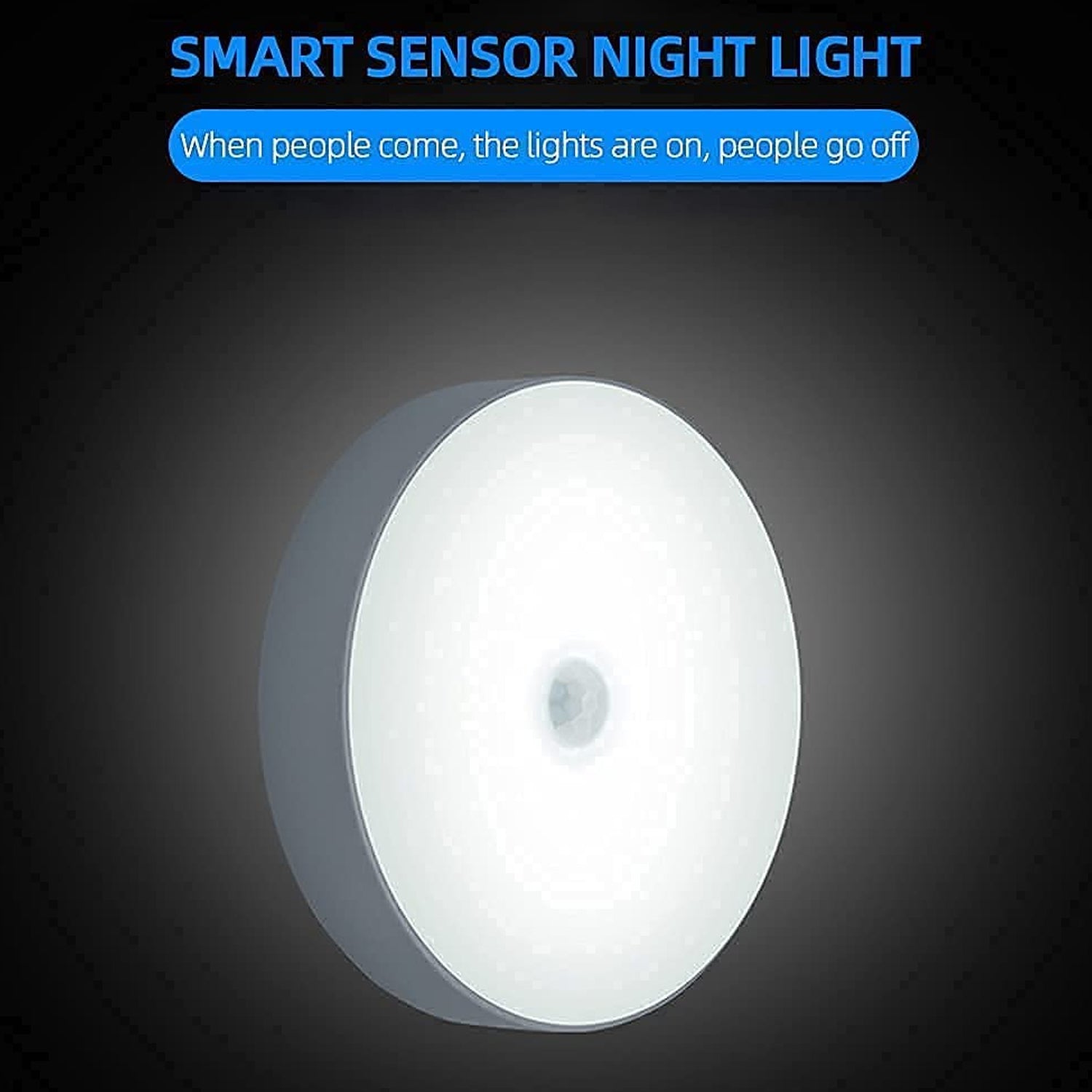 8 Led Night Lights With Usb Charging  Double-sided Adhesive Pads(1 Pc)