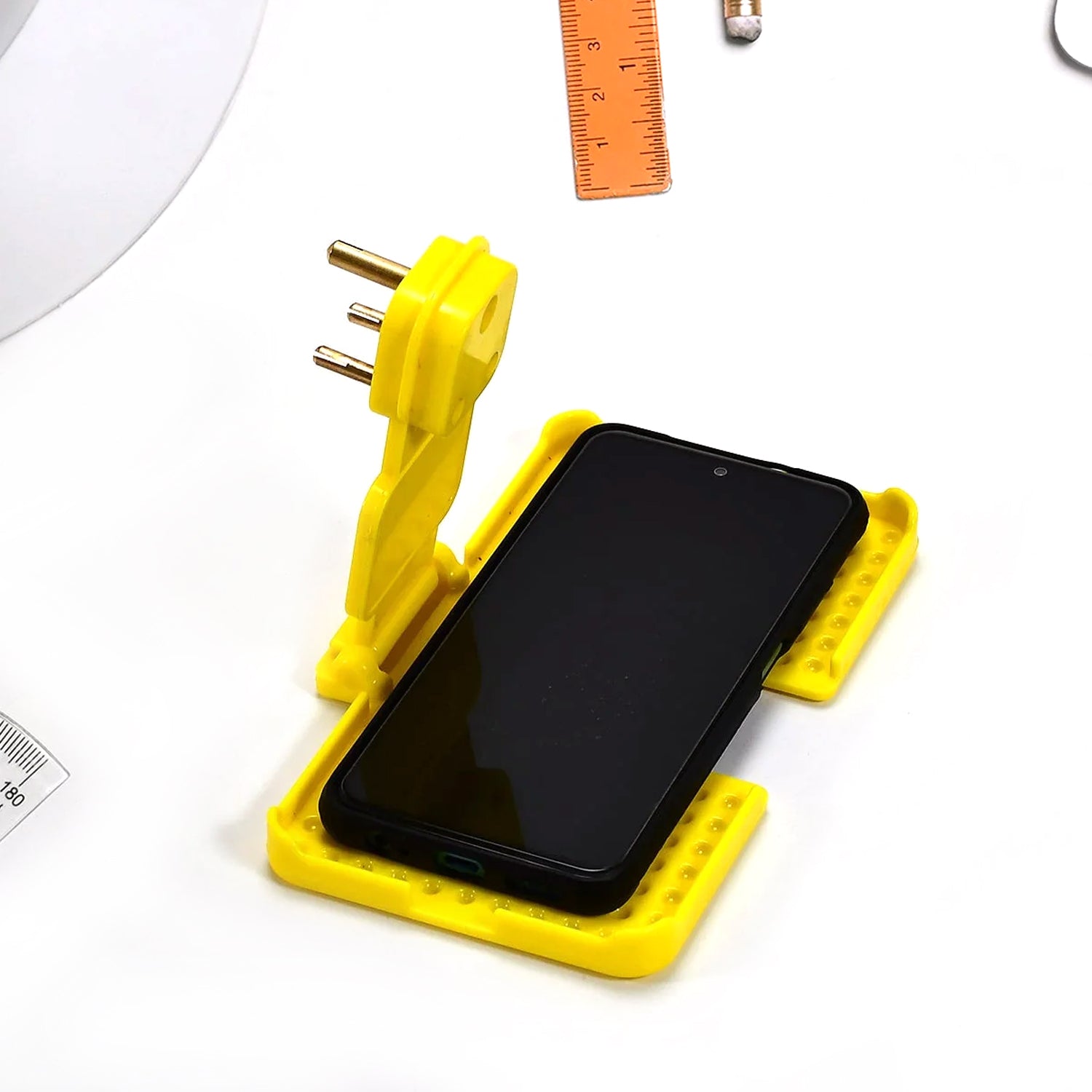 Multi-purpose Wall Holder Stand For Charging Mobile Just Fit In Socket And Hang (Mix Color  1 Pc)