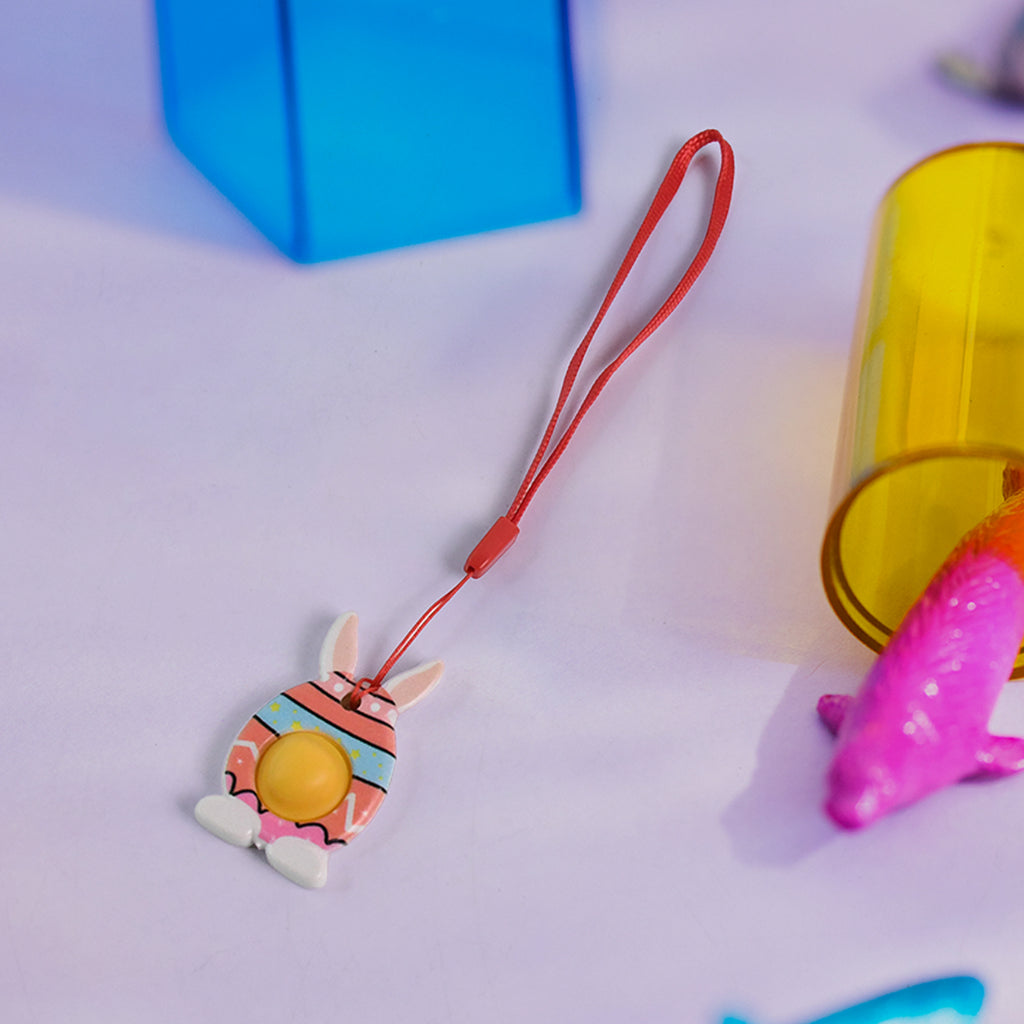 Cute Bunny-shaped Pop It Fidget Toy Keychain (1 Pc)