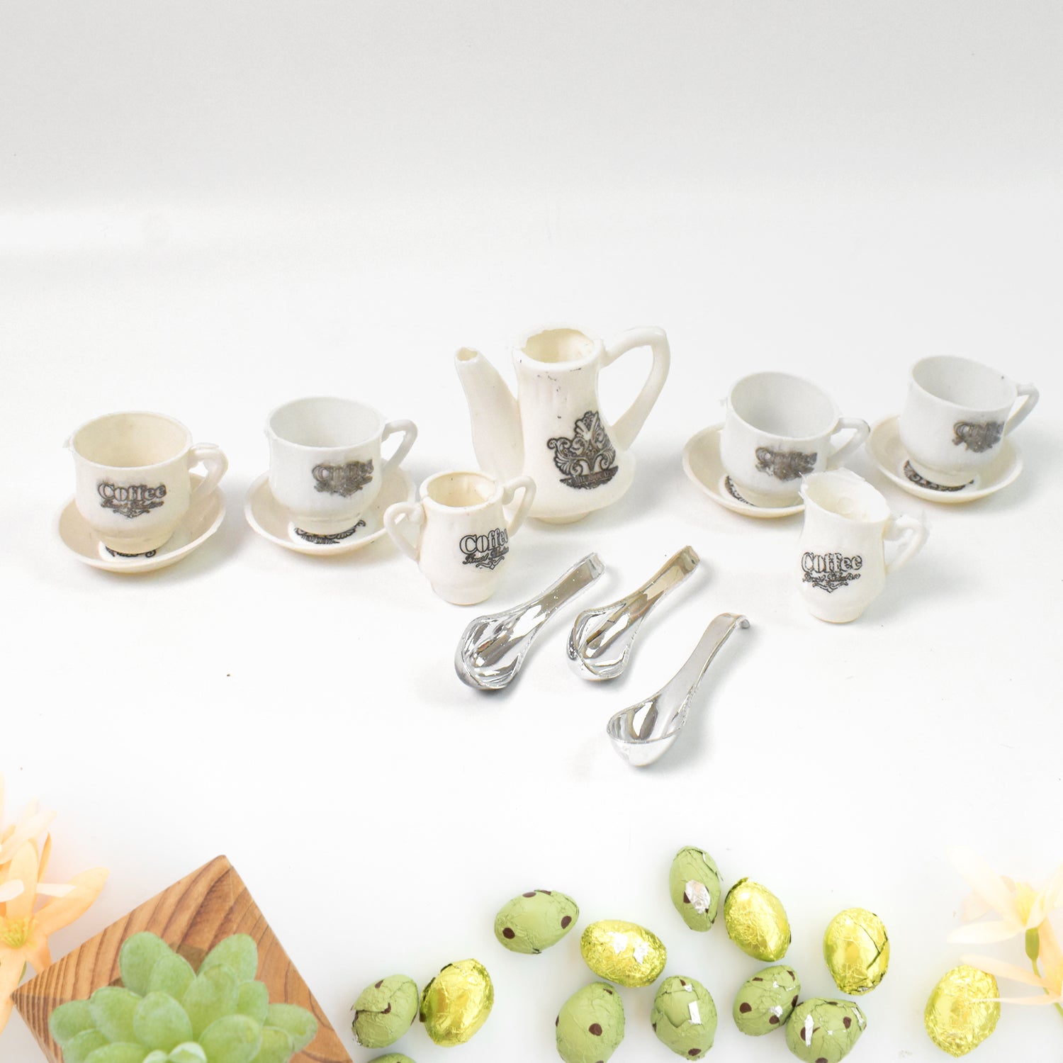 4445 Tickles Tea Toy Set  Coffee Kitchen Plastic Set Toy For Kids Boys  Girls (14 Pcs)