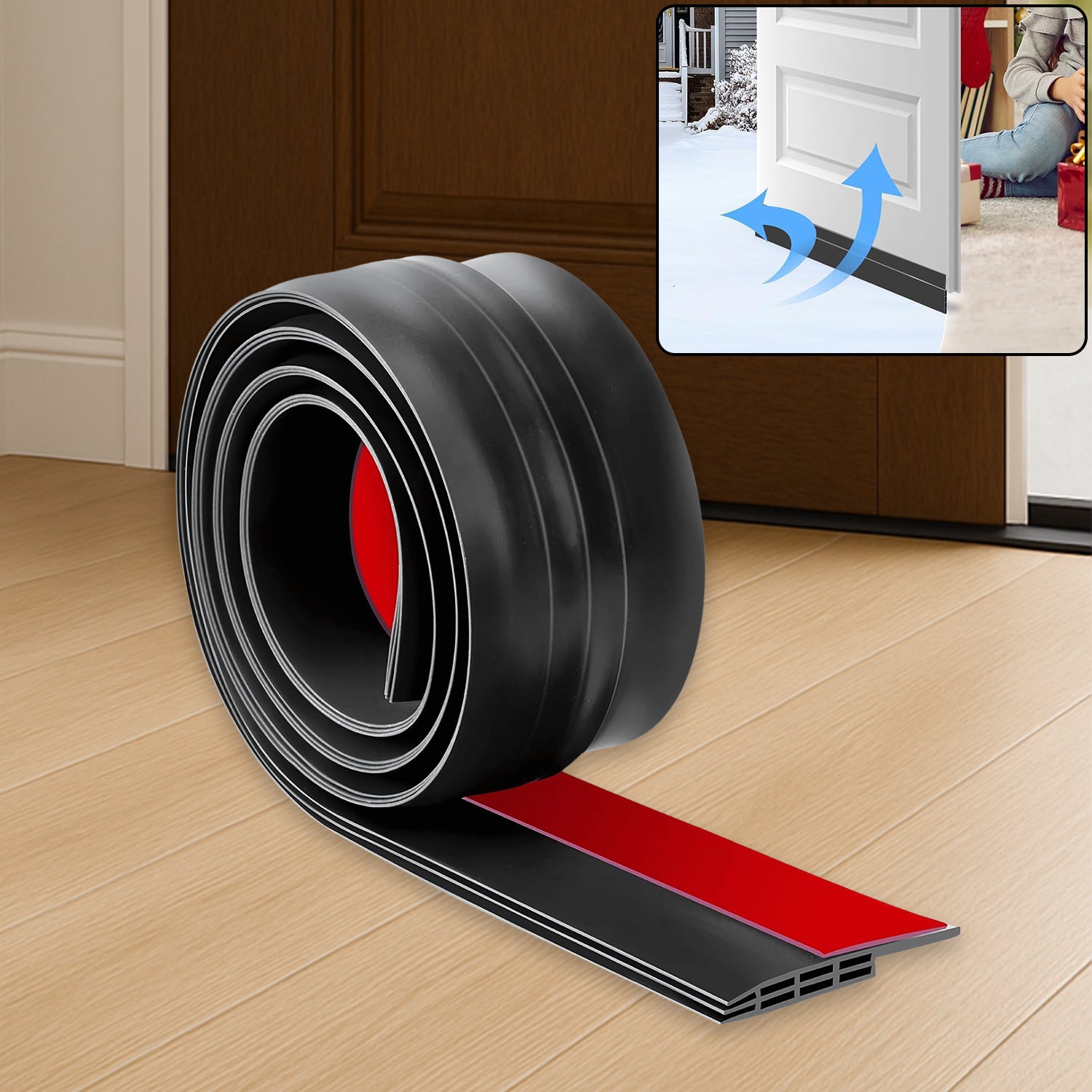 1 Meter Self-adhesive Silicone Door Bottom Seal Strip (1 Mtr  1 Pc)