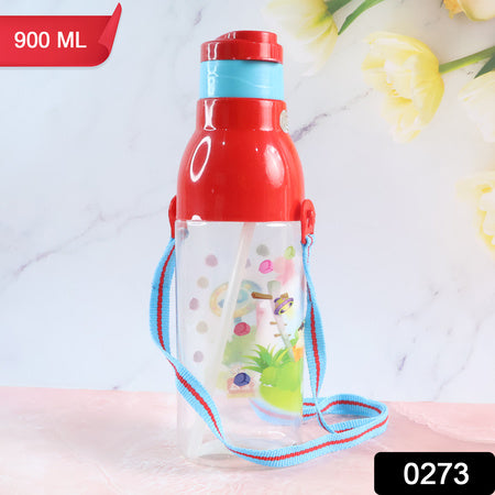 Plastic Tranparent Sports Insulated Water Bottle With Dori  Straw Easy To Carry High Quality Water Bottle Bpa-free  Leak-proof For Kids School For Fridge Office Sports School Gym Yoga (1 Pc 800ml)