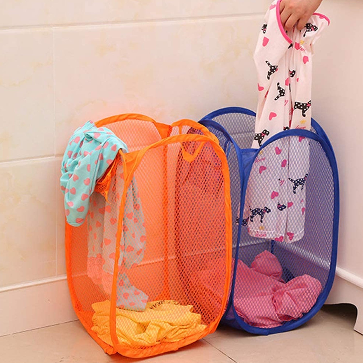 0252 Foldable Laundry Basket Storage Box Multipurpose Basket