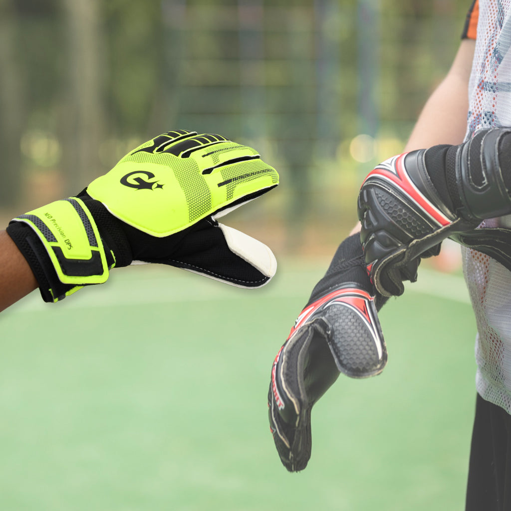 8064 Multi Function Finger Protection Sports Kids Goalkeeper Gloves Football Gloves For Boys Kids Adults Football Training Gloves Super Grip Palm Protection Gloves (1 Pair)
