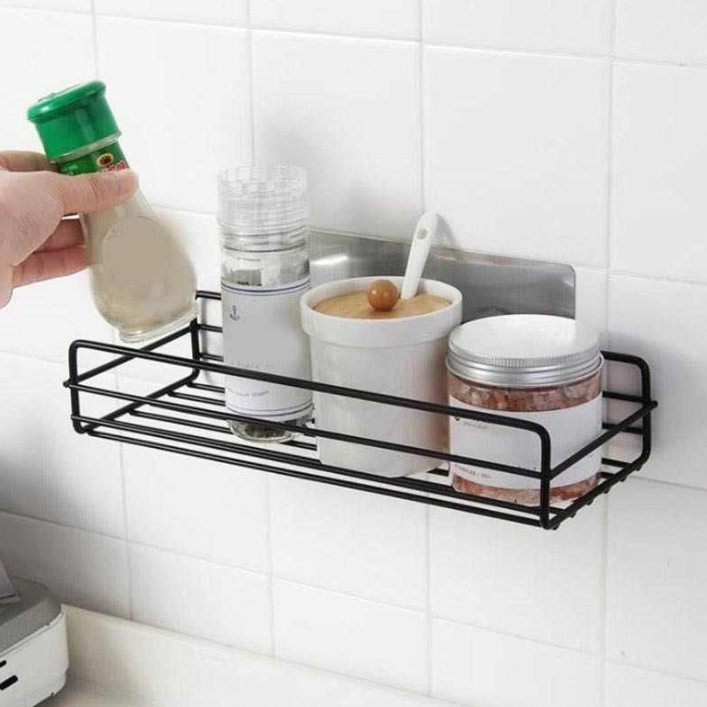 Multipurpose Wall Mount Metal Bathroom Shelf And Rack For Home And Kitchen.