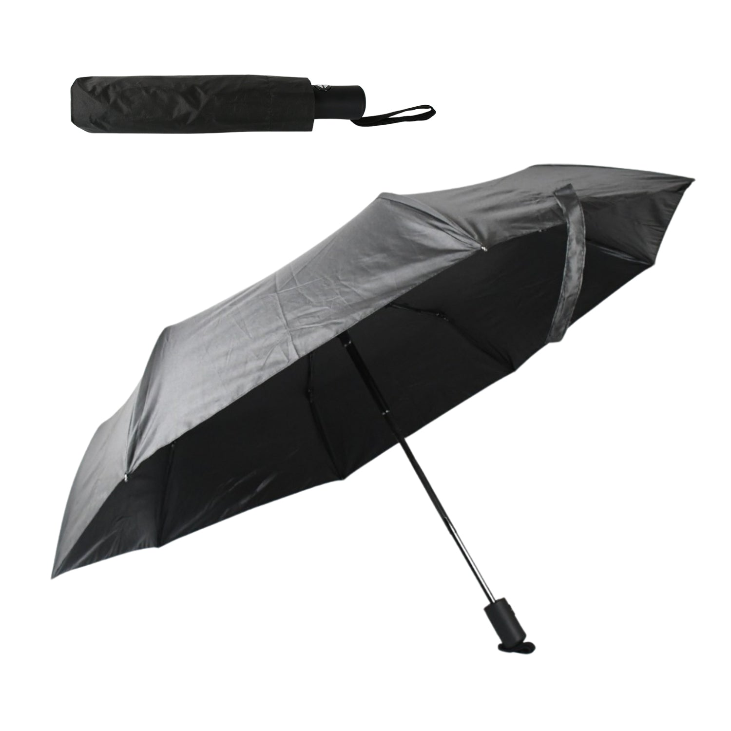 2 Fold Manual Open Umbrella Windproof Sunproof  Rainproof With Sturdy Steel Shaft  Wrist Straps  Easy To Hold  Carry  Umbrella For Women Men  Kids
