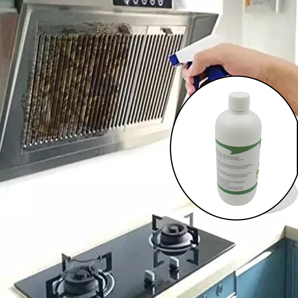 Kitchen Cleaner Spray Oil  Grease Stain Remover Stove  Chimney Cleaner Spray Non-flammable Nontoxic Magic Degreaser Spray For Kitchen Gas Stove Cleaning Spray (Approx 500ml)