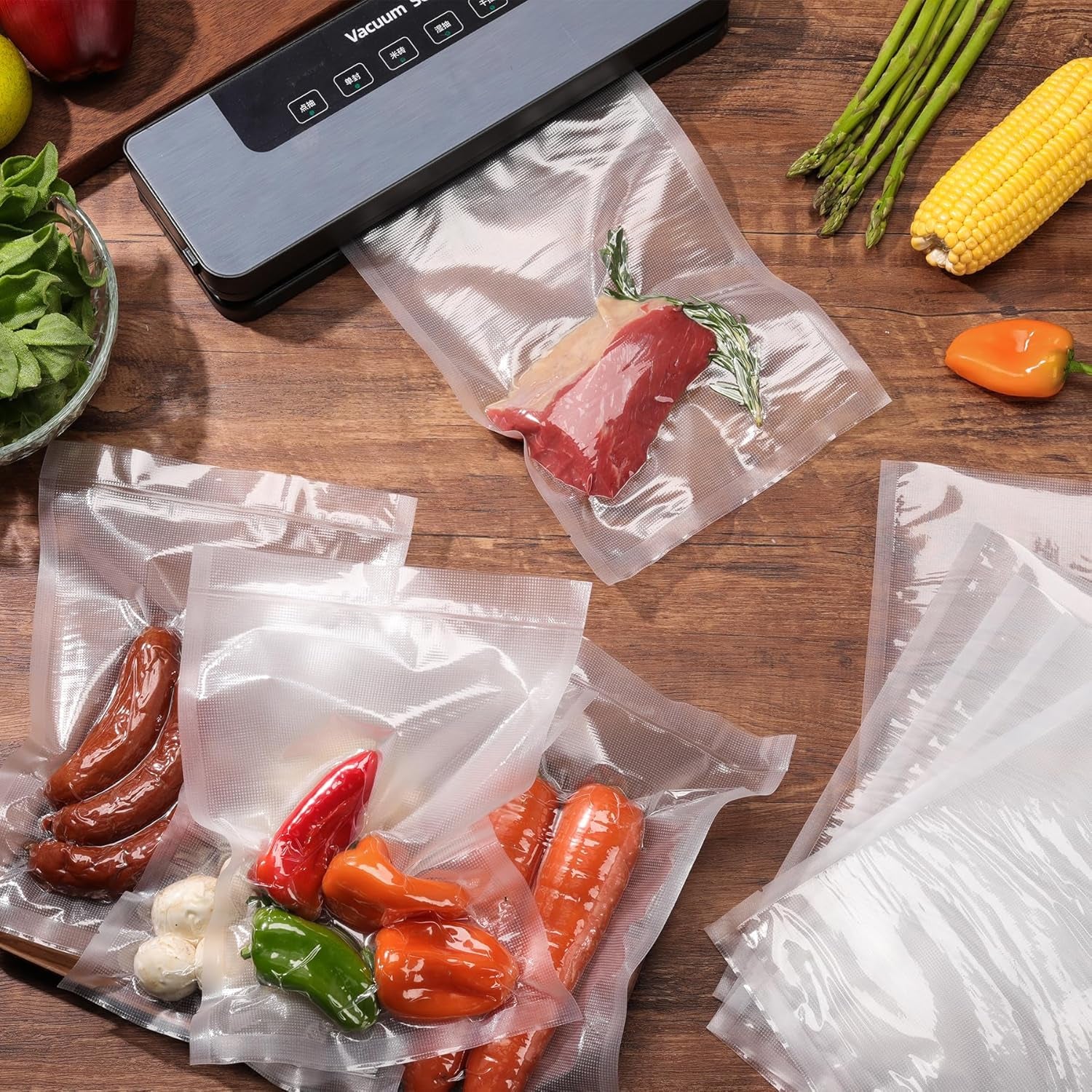 Vacuum Food Storage Bag Set (5 Pcs 24x16 Cm)