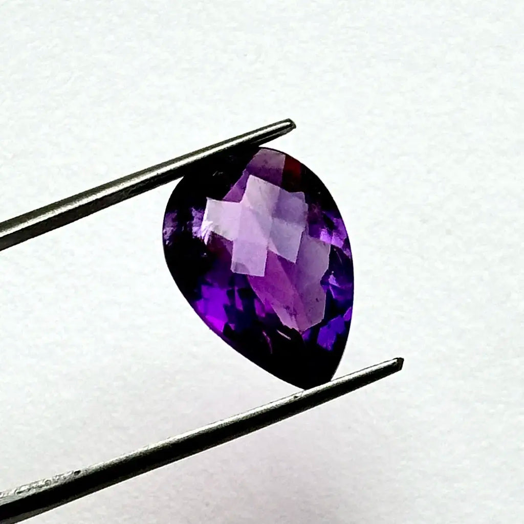 Natural Blue Teardrop Amethyst Gemstone