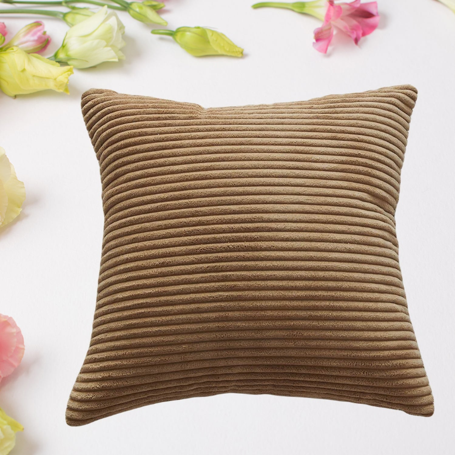 Throw Pillow Covers 16x16 Inch Pack Of 1 Couch Pillows Cover Soft Corduroy Decorative Pillow Covers Square Pillowcase For Bed Sofa Chair Bedroom Home Farmhouse Decor (1 Pc)