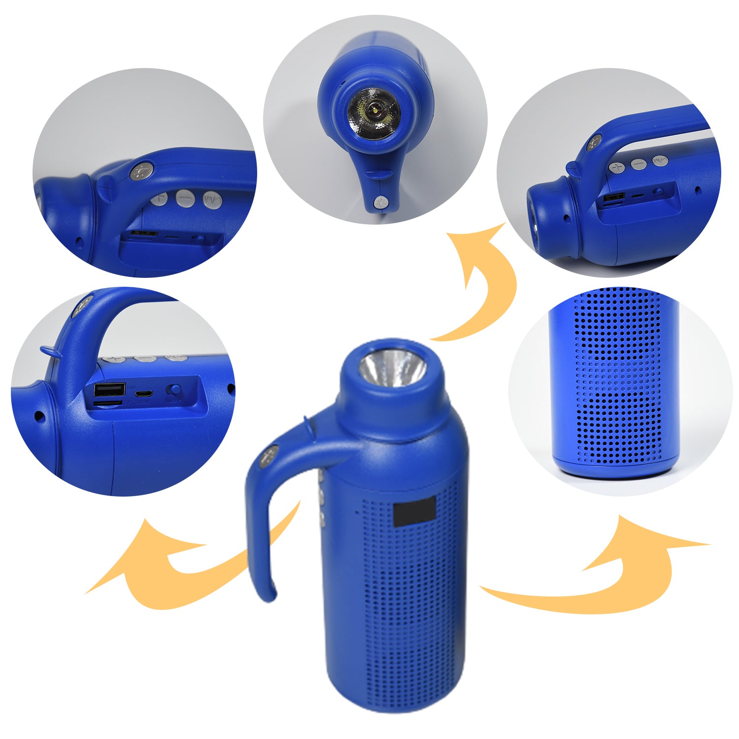 Smart Bluetooth Speaker With Torch Light Wireless Bluetooth Speaker  Night Flash Light Speaker