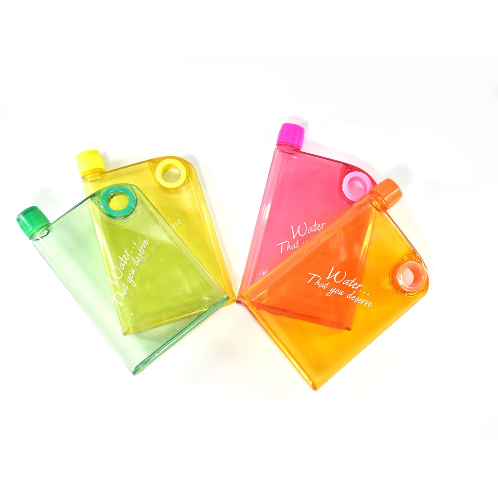 Notebook Style Slim Water Bottle (380 Ml Multicolor)