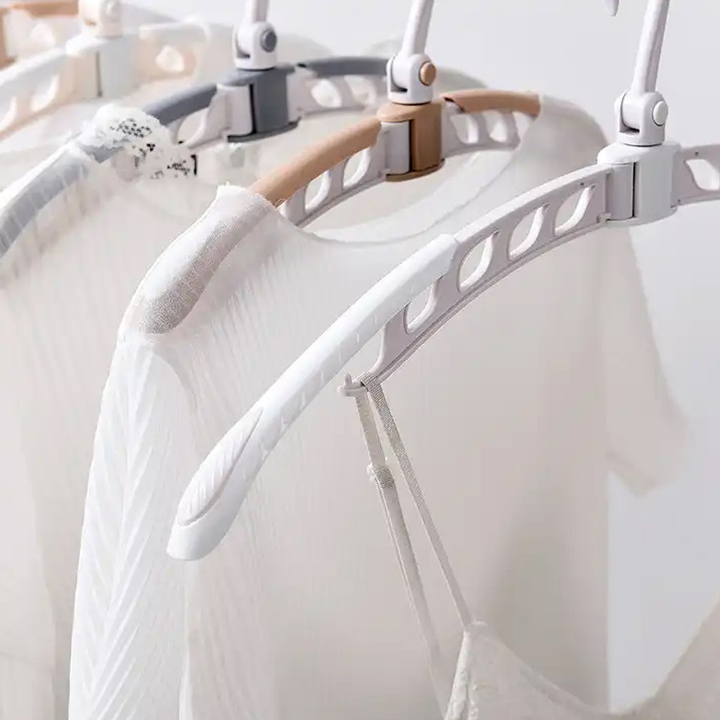 Portable Folding 360 Degree Rotating Clothes Hangers Travel Foldable  Adjustable Accessories Foldable Clothes Hangers Drying Rack For Travel (1 Pc)