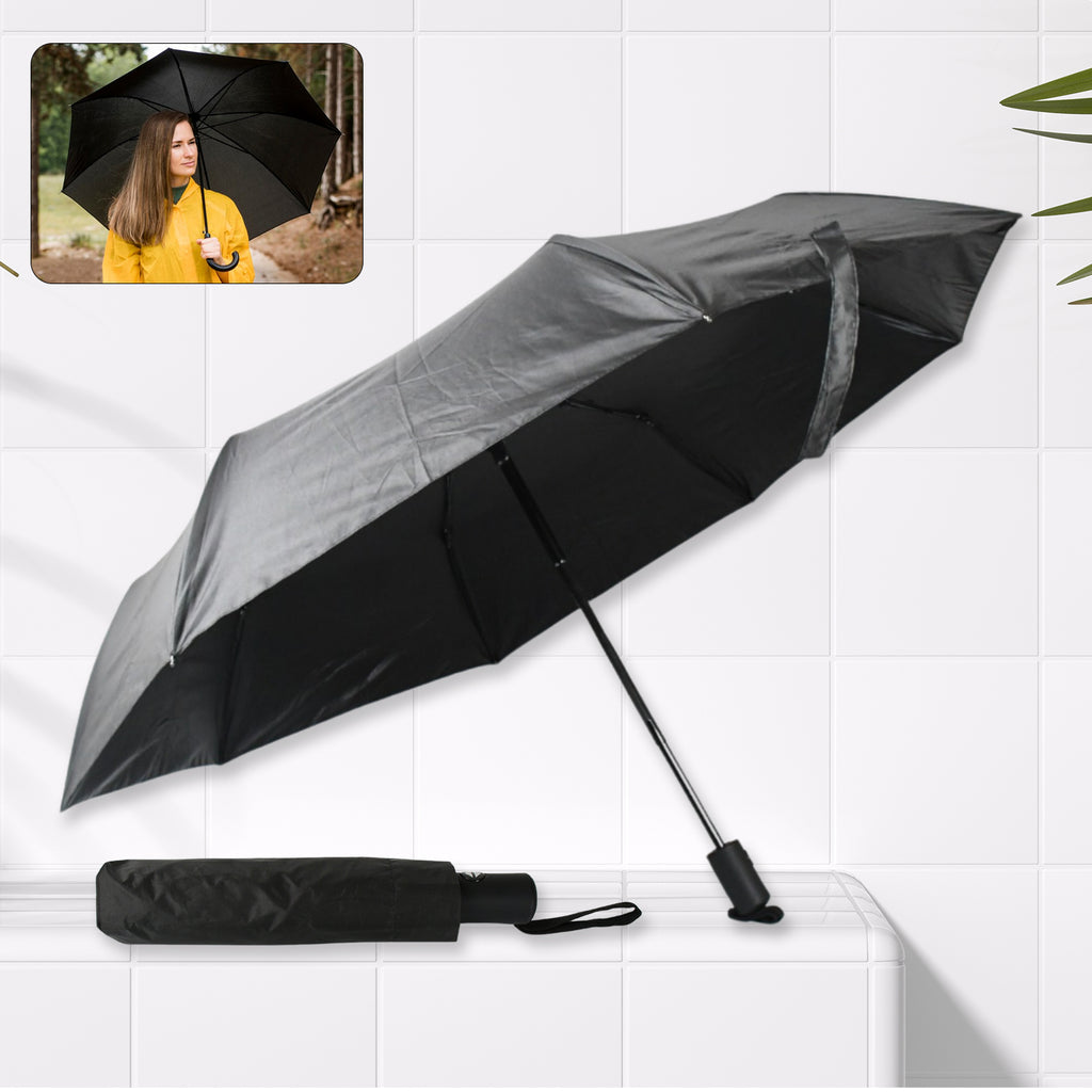 2 Fold Manual Open Umbrella Windproof Sunproof  Rainproof With Sturdy Steel Shaft  Wrist Straps  Easy To Hold  Carry  Umbrella For Women Men  Kids