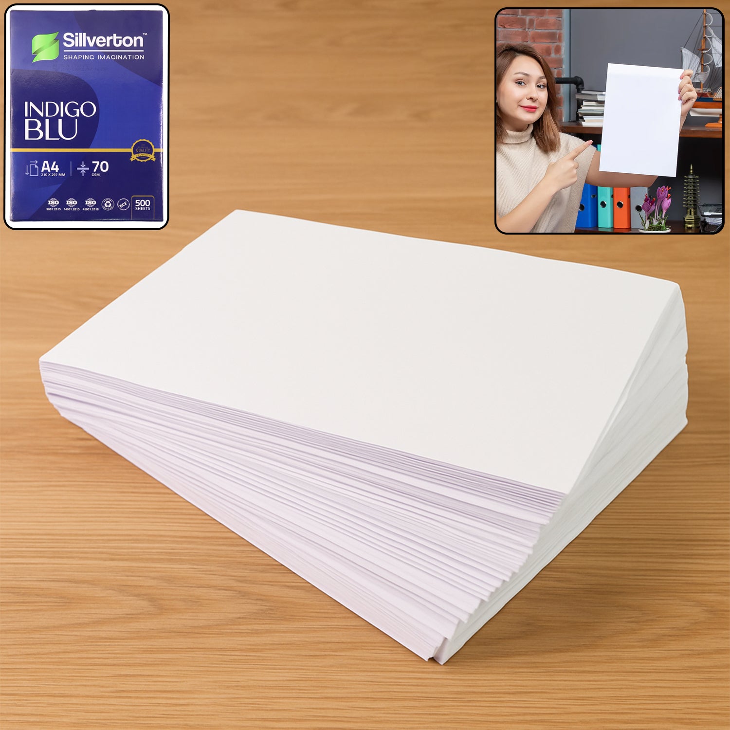 Sheets A4 Size Multipurpose Copier Paper  70 Gsm High Bright White Printing Paper
