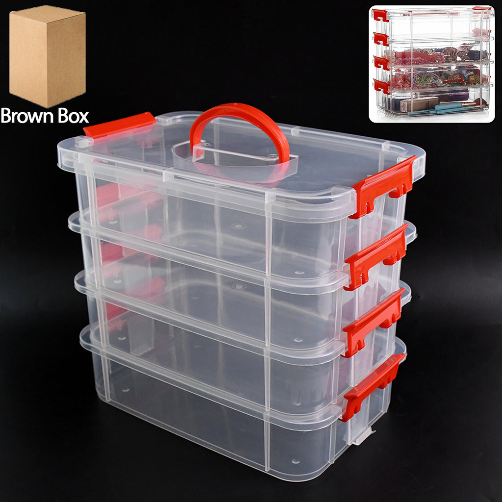 4-layer Transparent Multipurpose Plastic Storage Box