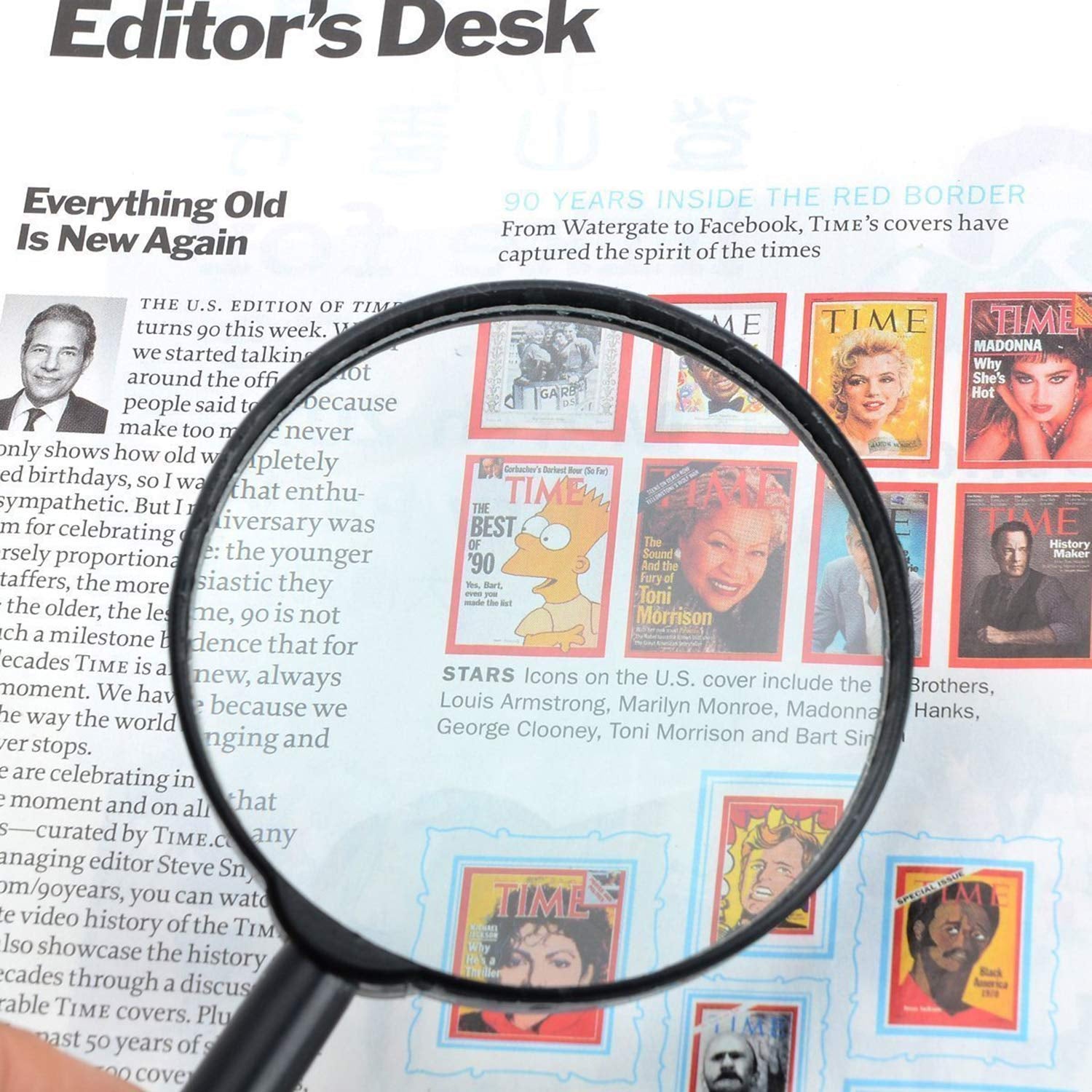 Magnifying Glass Lens - Reading Aid Made Of Glass - Real Glass Magnifying Glass That Can Be Used On Both Sides - Glass Breakage-proof Magnifying Glass Protect Eyes 50 Mm