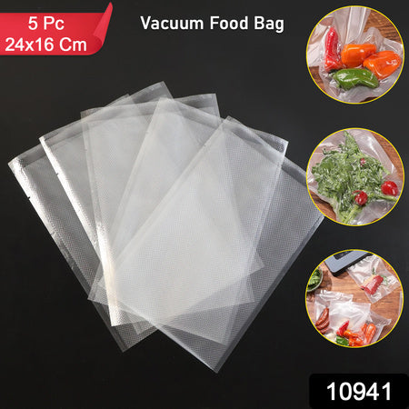 Vacuum Food Storage Bag Set (5 Pcs 24x16 Cm)