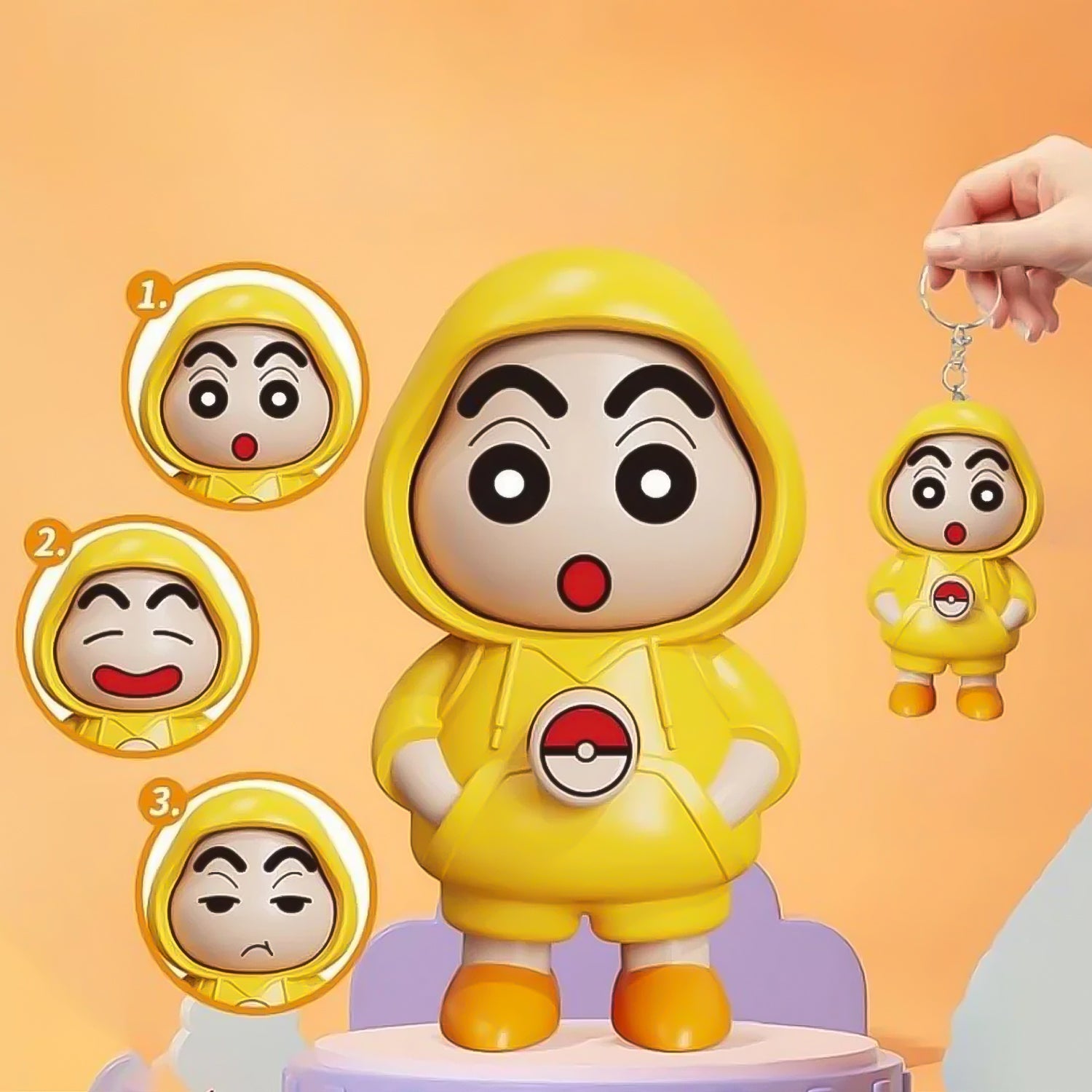 Face Changing Doll Toy With Keyring (1 Pc)
