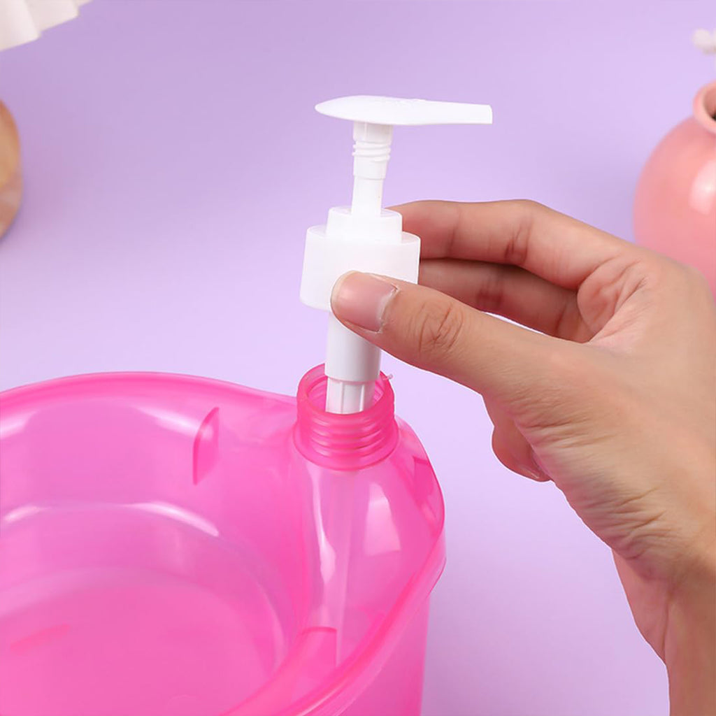 Double Layer Liquid Soap Dispenser With Pump And Sponge Practical For Hotel Sink Clear Soap Dispensing Liquid Pump Bottle For Home  Kitchen Rectangle ( 2 In 1 )