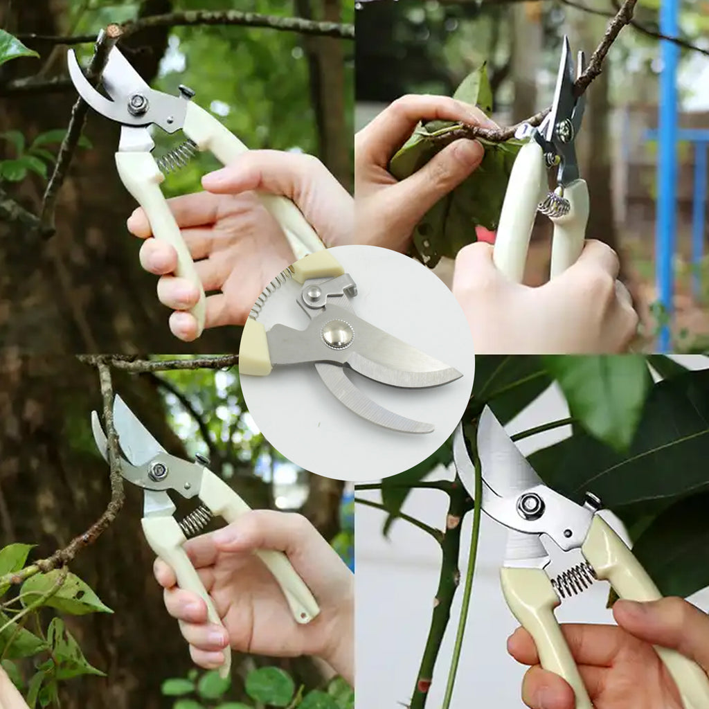 Stainless Steel Pruning Shears With Sharp Blades And Comfortable Handle - Durable Hand Pruner For Comfortable And Easy Cutting Heavy Duty Gardening Cutter Tool Plant Cutter For Home Garden  Wood Bran (1 Pc)