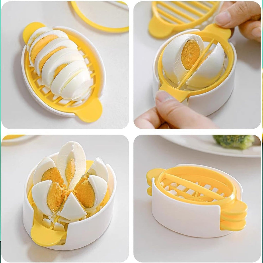 Egg Slicer 3 In 1 Boiled Egg Slicer Egg Slicer Preserved Egg Slicer Home Restaurant Kitchen Tool (1 Pc)