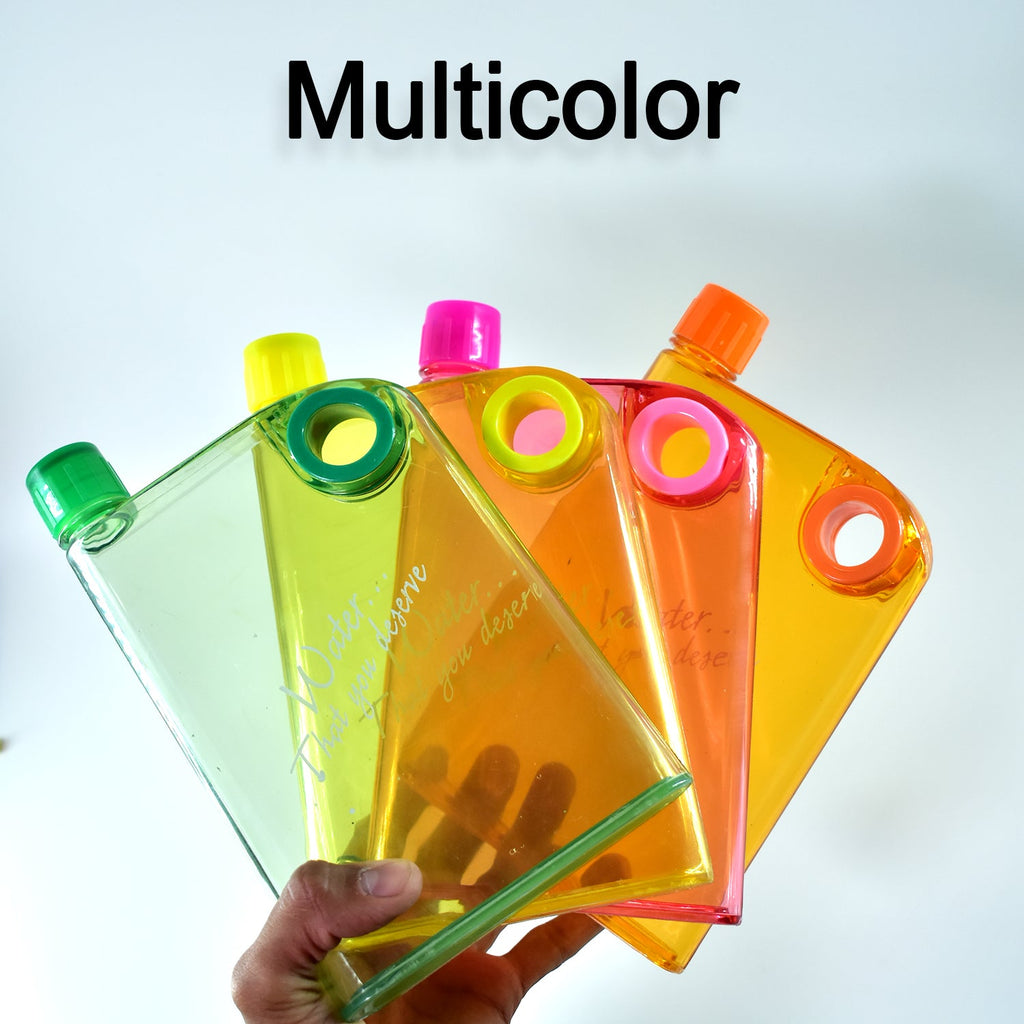 Notebook Style Slim Water Bottle (380 Ml Multicolor)