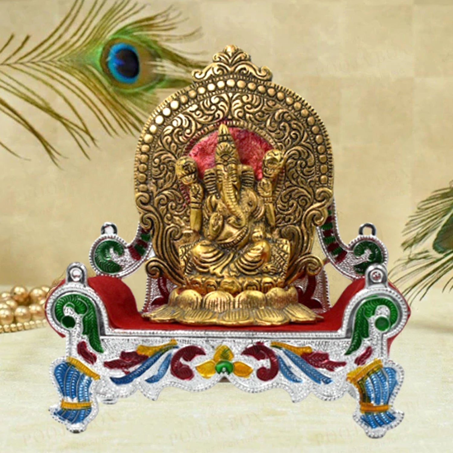 Big Singhasan Bal Gopal Used In All Kinds Of Household And Official Places For Placing Gods Sculpture Over It.
